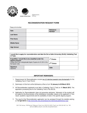 dlsu reconsideration 2024|Downloadable Forms .